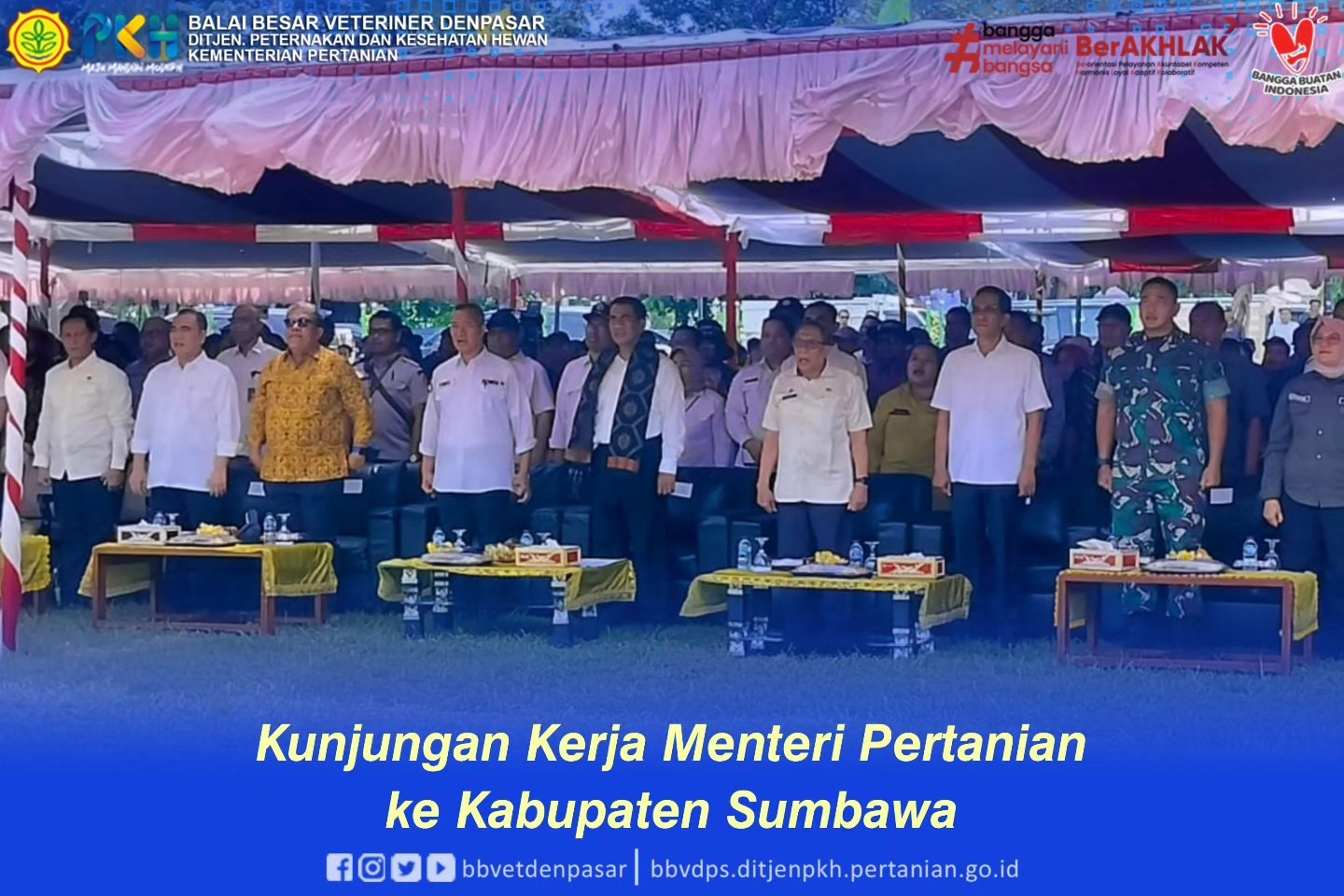 Kunjungan Kerja Menteri Pertanian di Kabupaten Sumbawa