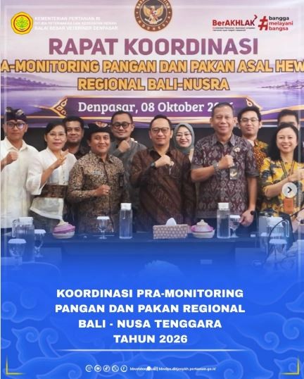 BBV Denpasar berpartisipasi dalam Rapat Koordinasi Pra-Monitoring Pangan dan Pakan Regional Bali   Nusa Tenggara Tahun 2026