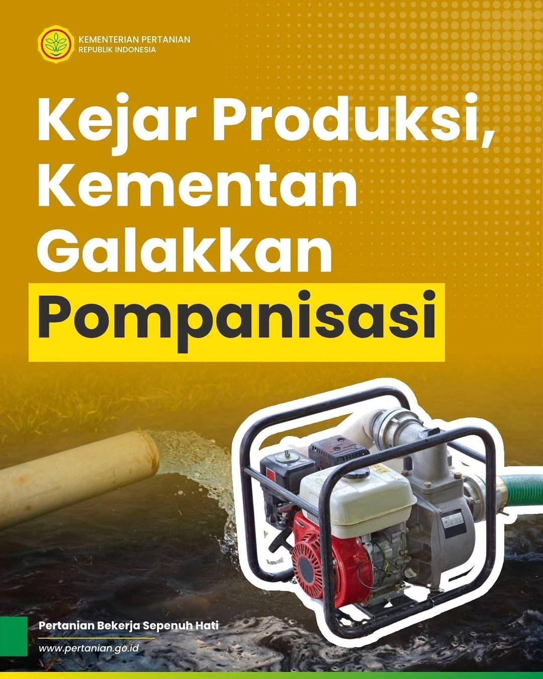 Kejar Produksi, Kementan Galakkan Pompanisasi