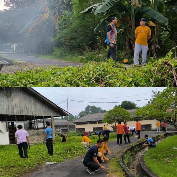 Seluruh Pegawai BBVet Denpasar Melaksanakan Gotong Royong Di Lingkungan Kantor